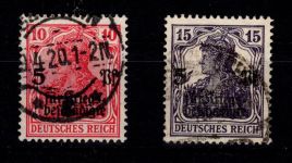 Deutsches Reich 105 c- 106 a gestempelt geprüft Infla Berlin #DFW34