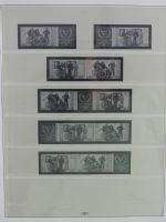 DDR Lindner Vordruck Zusammendrucke (leer) in 4 Lindner-Binder #AAC43
