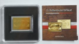 Tschad 3000 Francs, Münzbarren 999er Gold 1/500 oz, Sanssouci, Zertifikat #EAA89