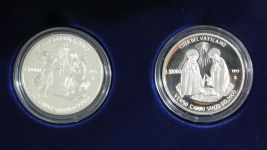 Vatikan 2x 10.000 Lire 1995 835er Silber je 22 g, siehe Text #EAB18