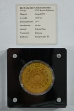 Medaille Motiv Charls III 999er Gold 1/200 oz, mit Zertifikat im Folder #EAB35