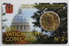 Vatikan 50 Cent 2011 in CoinCard No 2 #EAB83