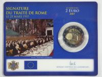 Luxembrug 2 Euro 2007 Römische Verträge in CoinCard #EAB84