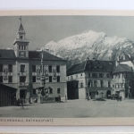 AK Bad Reichenhall Rathausplatz mit dem Hochstufen ungebraucht #PG251