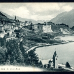 AK St. Moritz, Oberengadin Dorfansicht 1911 gebraucht #HK033
