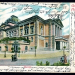 AK Halle a. d. Saale Stadttheater Halle 31.07.1906 gebraucht #HK047