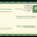 Bund Funklotterie-Postkarte FP 7 b gestempelt #HO581