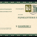 Bund Funklotterie-Postkarte FP 11 gestempelt Zusatzfrankatur #HO588