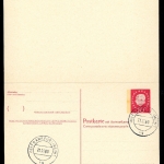 Bund Ganzsache P 47 gestempelt Frankfurt, Versuchsstempel #HO642