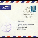 DDR Interflug Erstflug Berlin-Tirana 6.4.64 934 gestempelt #HO553