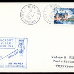 Frankreich Lufthansa Erstflug Nizza-Frankfurt 1.4.64 1408 #HO557