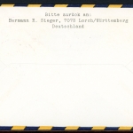 Bund Lufthansa Erstflug Frankfurt-Prag 2.4.66 504 #HO560