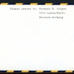 Bund Lufthansa Erstflug LH 238 Stuttgart-London 10.5.66 482 #HO565
