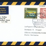 Bund Lufthansa Erstflug LH 314 Hamburg-Düsseldorf-Zürich 6.7.66 482 #HO566