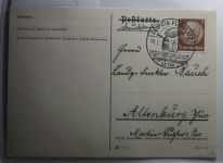 Deutsches Reich auf Postkarte als Einzelfrankatur Zeppelin-Landung LZ 130 #BA230