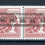 Bizone waag. Paar 49 I a postfrisch Arge geprüft #HO768