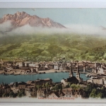 AK Luzern mit Pilatus (2132 m) 1908 gebraucht #PH408