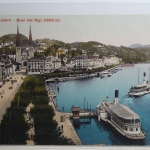 AK Luzern Qual mit Rigi (1800 m) ungebraucht #PH392