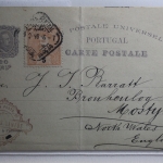 Portgual auf Postkarte als Mischfrankatur gelaufen #BA040
