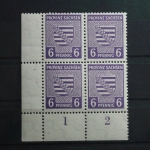 SBZ 76Yc postfrisch als Eckrandviererblock, geprüft Ströh BPP #TO346