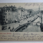 AK Zürich Limatquai 1904 gebraucht #PH423