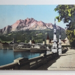 AK Luzern Schweizerhofquai u. Pilatus 1911 gebraucht #PH426