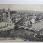 AK Zürich Blick auf das Grossmünster 1909 gebraucht #PH449