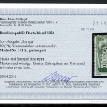 Bund Abart 241 Z gestempelt Fotobefund Schlegel #GJ265