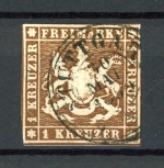 Württemberg 6 d gestempelt Fotobefund Irtenkauf #GJ292