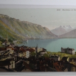 AK Montreux et Dents du Midi 1908 gebraucht #PH630