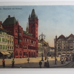 AK Basel Marktplatz mit Rathaus ungebraucht #PH667