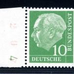 Bund Dauerserie/ DS Heuss I 183 y w DZ 4 postfrisch geprüft #JE813