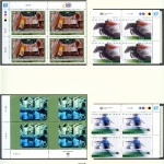 UNO Wien Jahrgang 2005 postfrisch 4er Blöcke auf Lindner Vordruck #HL051