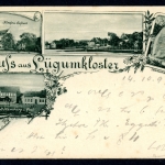 AK Lügumkloster, Nordschleswig - Dänemark Kaiser Denkmal, Kirche 1897 gebraucht #HU284