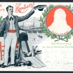AK Hamburg 9. deutsches Turnerfest, Turnvater Jahn 1898 gebraucht #HU285