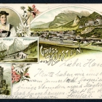AK Kufstein, Tirol Teufelskanzel, Hinter Bärenbad, Festung 1897 gebraucht #HU291