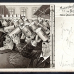 AK Hofbräuhaus München Momentaufnahme bei 35 Grad im Schatten 19.07.1897 gebraucht #HU318