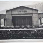 AK Oberammergau Passionsspiele - Bühne mit Chor 1934 gebraucht #PH857