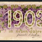 AK Neujahrs-Grußkarte Reliefkarte 1903 gebraucht #HU431