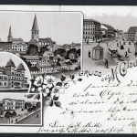 AK Mönchengladbach verschiedene Stadtansichten 1896 gebraucht #HU466