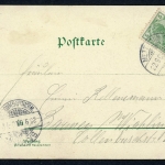 AK Mettmann Bahnhof m. Goldbergerteich, Seminar, Total-Ansicht 1903 gebraucht #HU485