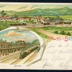 AK Bebra Ldkr. Hersfeld-Rotenburg Bahnhof und Total-Ansicht 1906 gebraucht #HU491