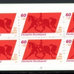 Bund Sport Markenheftchen mit PF 1047 I geprüft Schlegel #HX149
