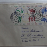 DDR 1039-1044 auf Brief als Mischfrankatur als Sechserblock #BA336