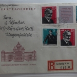 DDR 893-894 auf Brief als Mischfrankatur als Dreierstreifen #BA334