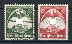 Deutsches Reich Plattenfehler 586 II - 587 I gestempelt geprüft #HX156