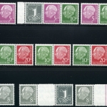 Bund ZD Heuss W17-S52 yII XI postfrisch #IS740
