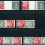 Bund ZD Heuss W17-S52 yII XI postfrisch #IS740