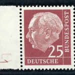 Bund Dauerserie/ DS Heuss I 186 y w DZ postfrisch #JE812