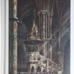 AK Budapest Inneres der Krönungskirche in der Festung 1921 gebraucht #PI352